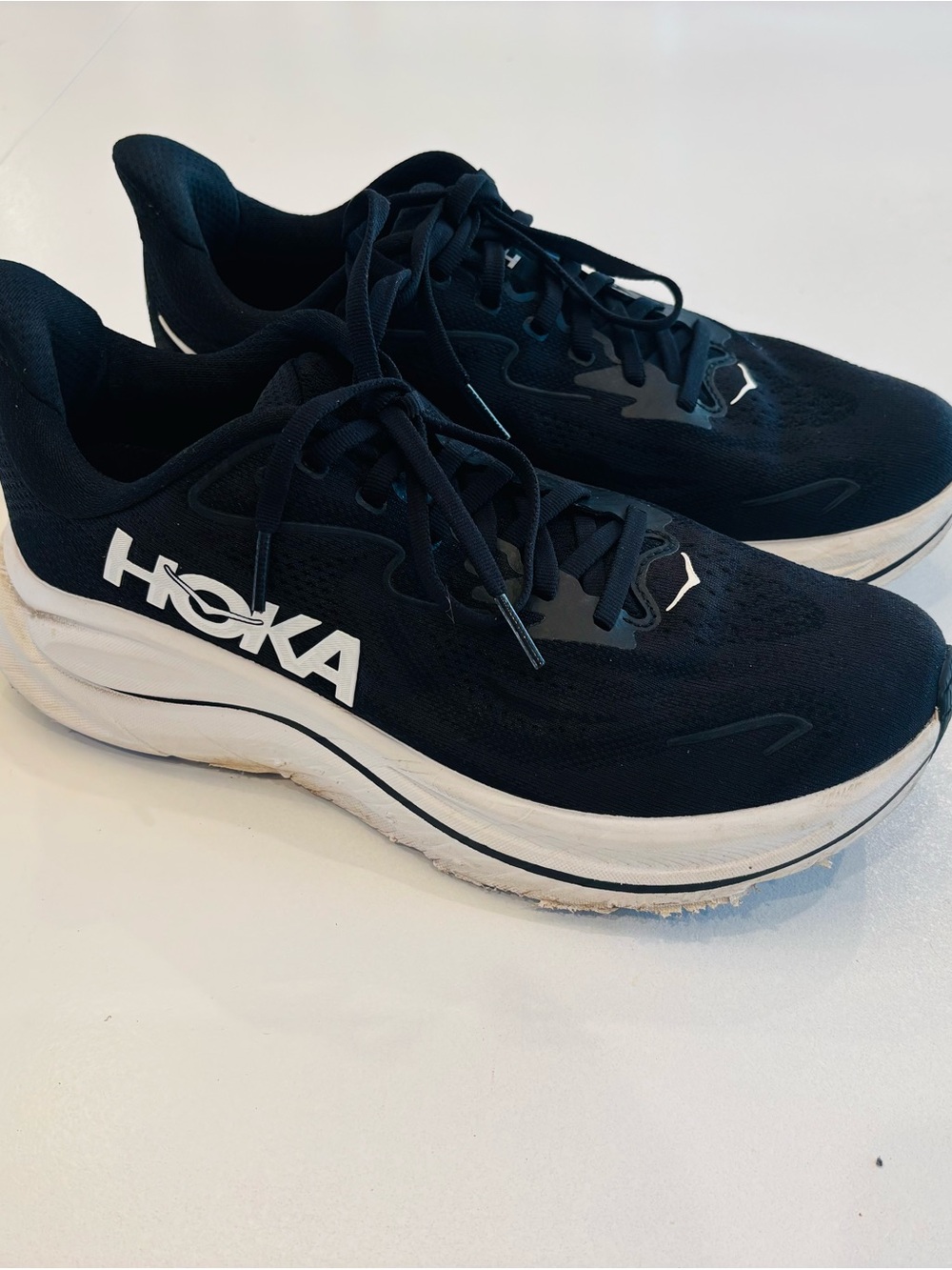 Hoka Black and White  Women’s Cushioned Running Trainers size 8.5